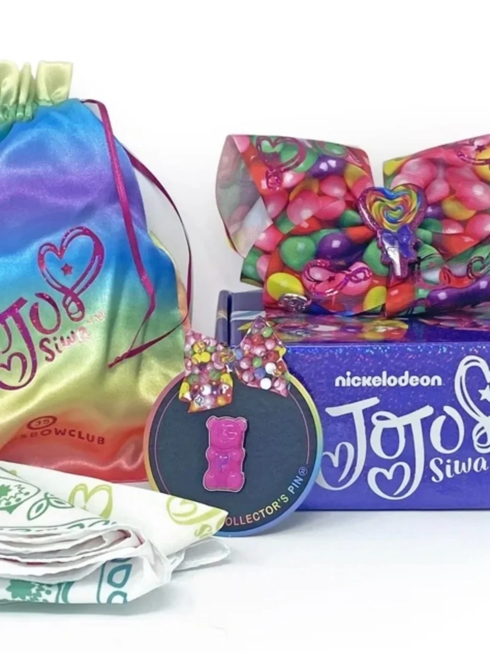 JoJo Siwa Pink Candy Theme Rainbow Accessories Gift Set